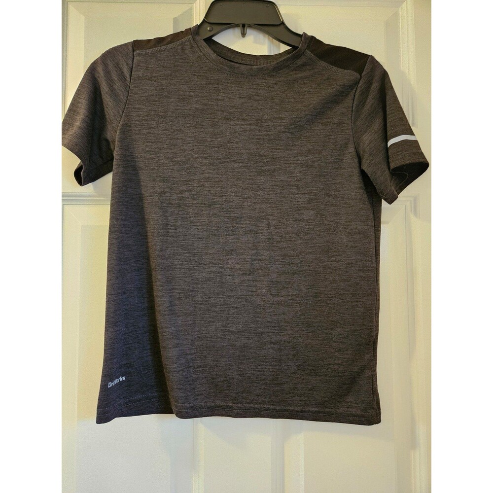 Boys Size Large Dri-Works Tshirt Grey and Black 10-12